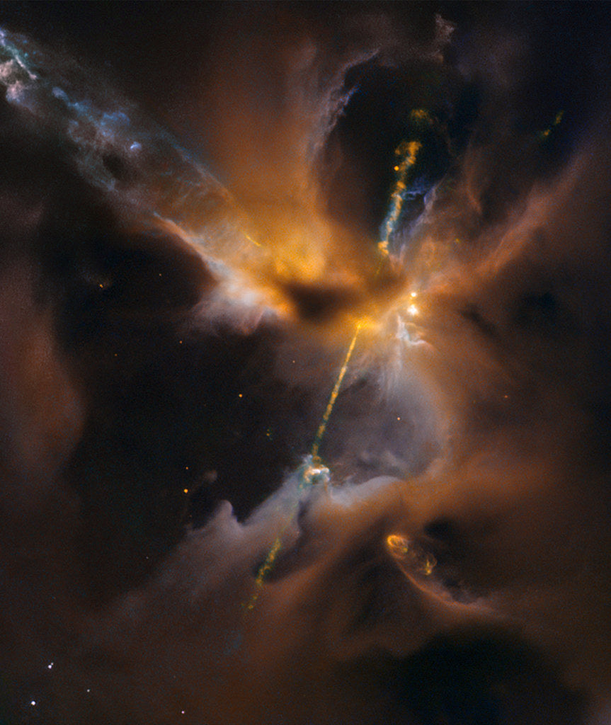 Hubble telescope observes the birth of a star