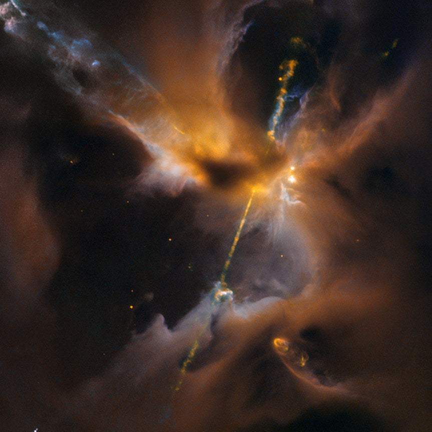 Hubble telescope observes the birth of a star