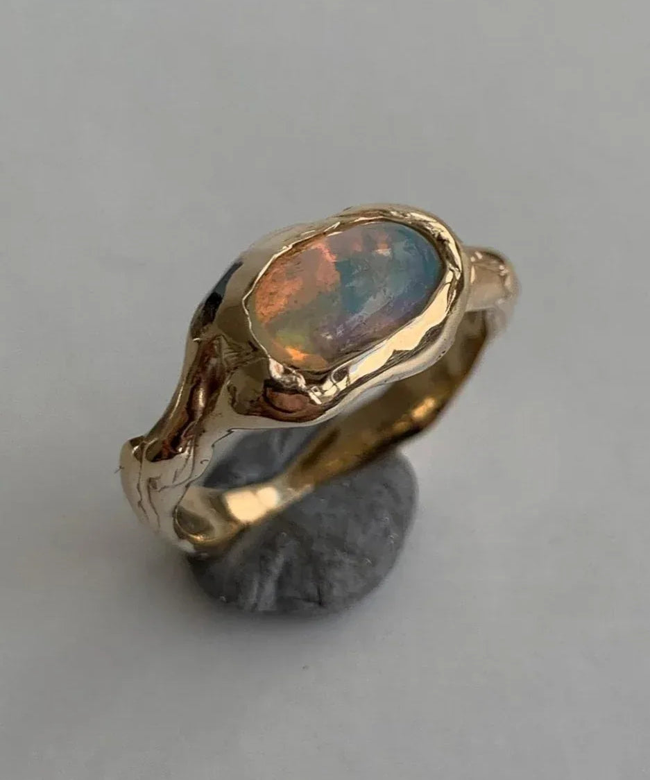 AURA, GOLD & OPAL RING - ANYOTHERKINGDOM