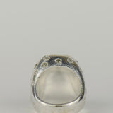 "Aura Dorée" Sapphire Signet Ring Size L 1/2