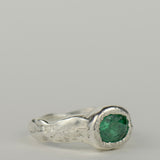"Bois De Sol" Emerald & Silver Size L