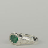 "Bois De Sol" Emerald & Silver Size L