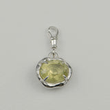 "Citron" Lemon Quartz & Silver Charm