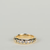 Faye Salt & Pepper Diamond Gold Wedding Band