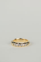 Faye Salt & Pepper Diamond Gold Wedding Band