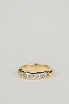 Faye Salt & Pepper Diamond Gold Wedding Band