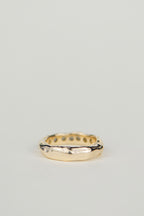 Faye Salt & Pepper Diamond Gold Wedding Band