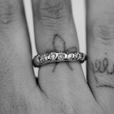 Faye Salt & Pepper Diamond Gold Wedding Band