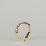 Faye Salt & Pepper Diamond Gold Wedding Band