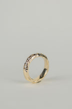 Faye Salt & Pepper Diamond Gold Wedding Band