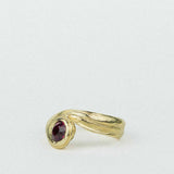 "Infini" Ethical Garnet & Gold Ring Size Q