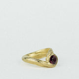 "Infini" Ethical Garnet & Gold Ring Size Q