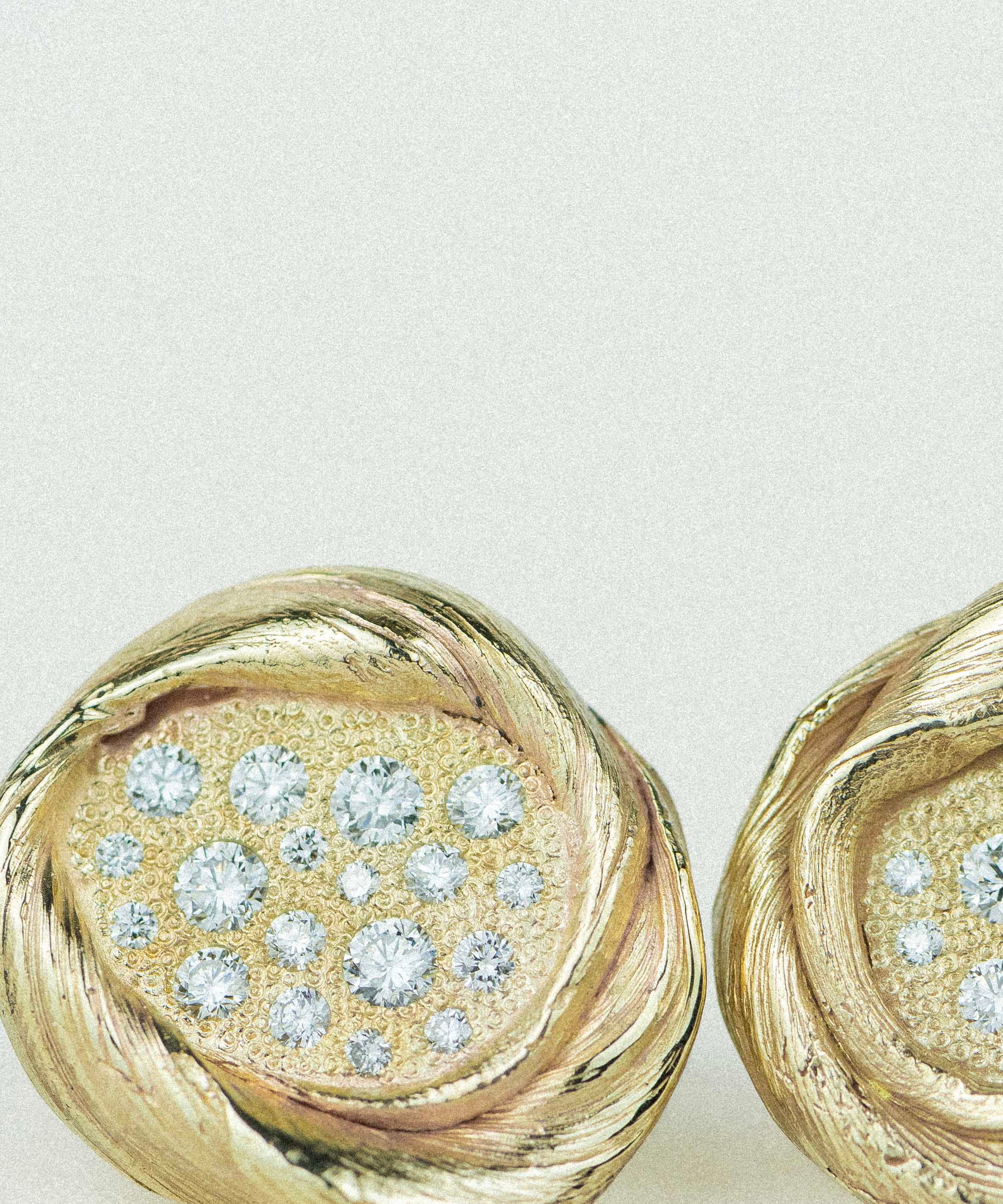 "L'Envol" Diamond & Gold Cufflinks
