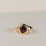 "Madame Rose" Gold & Garnet Signet Ring