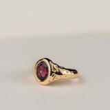 "Madame Rose" Gold & Garnet Signet Ring