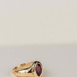 "Madame Rose" Gold & Garnet Signet Ring