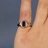 "Madame Rose" Gold & Garnet Signet Ring