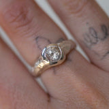 MYST PEACH TOURMALINE RING UK O