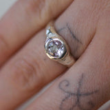 MYST PINK TOURMALINE RING UK M