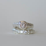 MYST PEACH TOURMALINE RING UK O