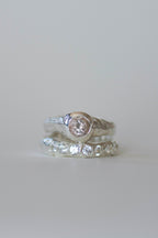 MYST PEACH TOURMALINE RING UK O