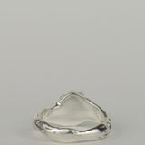 "Trésor Enfoui" Emerald & Silver Ring Size P